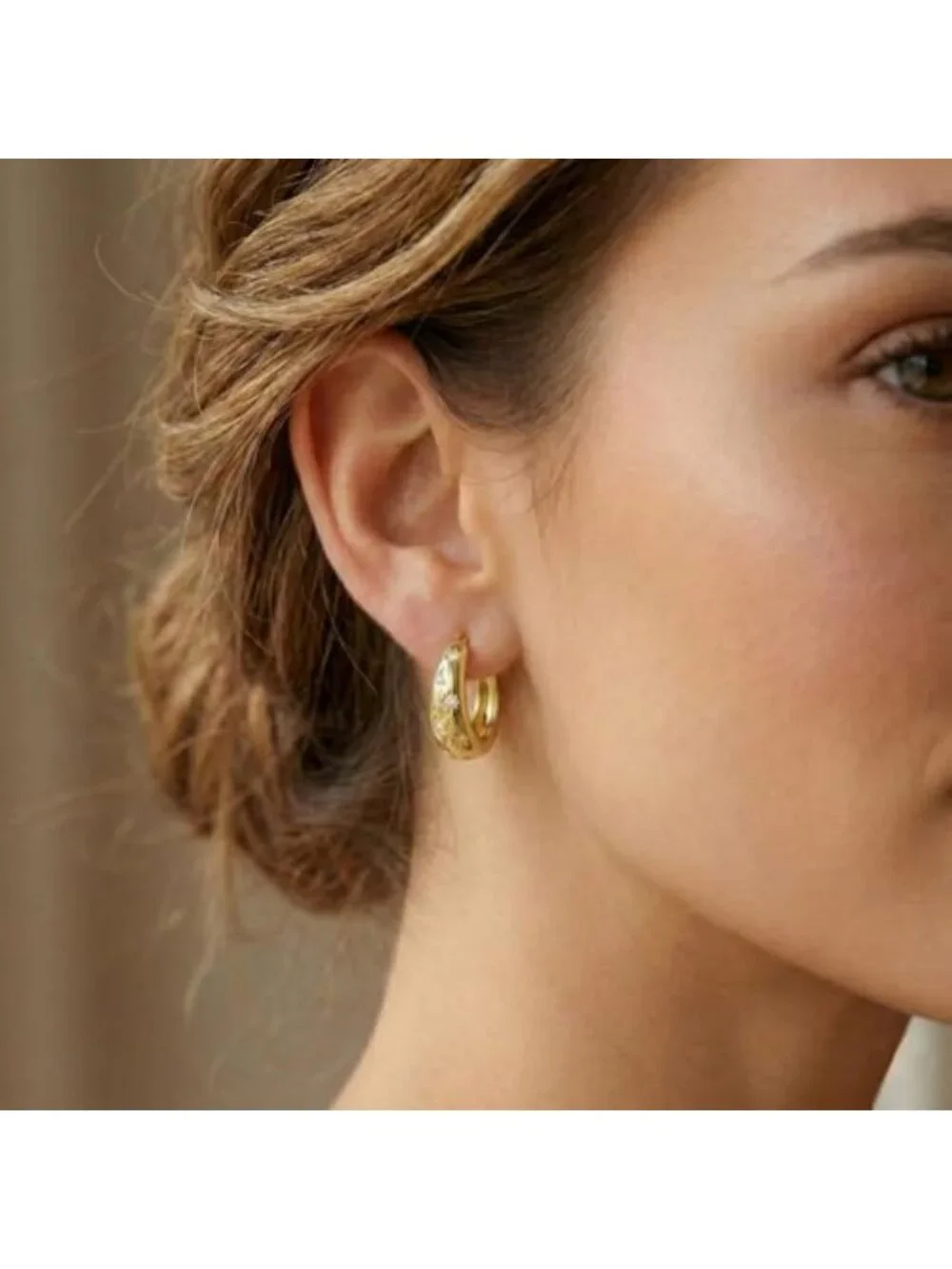 Chunky Gold Moon Star Huggie Hoop Earrings | 14K Celestial Jewelry Gift for Her